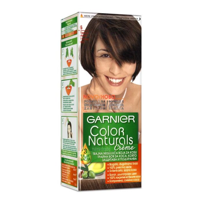 Color naturals крем-боя за коса /6 тъмно русо/