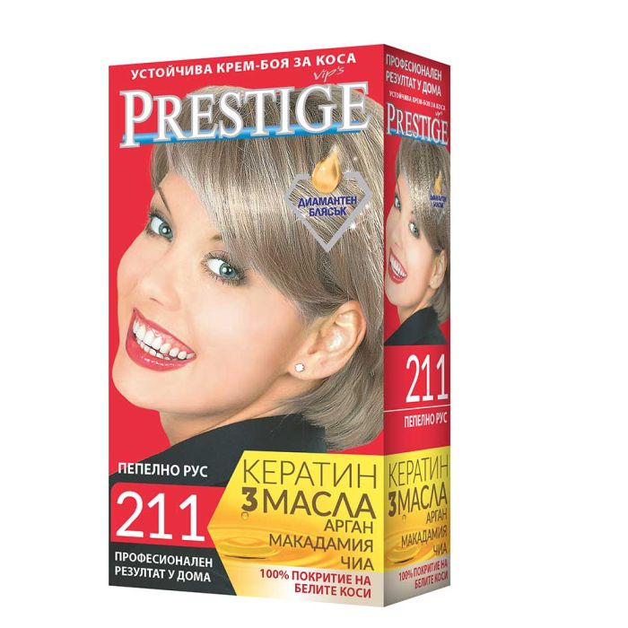 Vip's Prestige Устойчива крем-боя за коса /211 Пепелно рус/