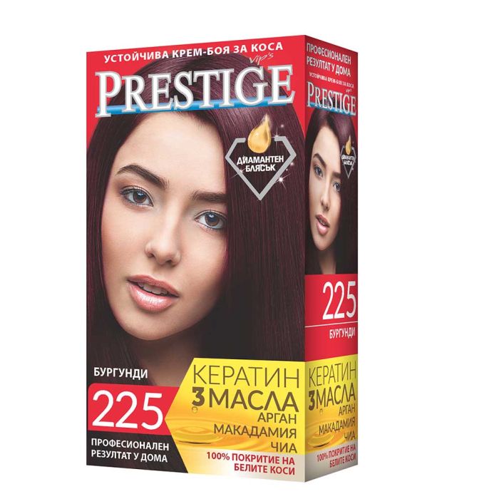 Vip's Prestige Устойчива крем-боя за коса /225 Бургунди/