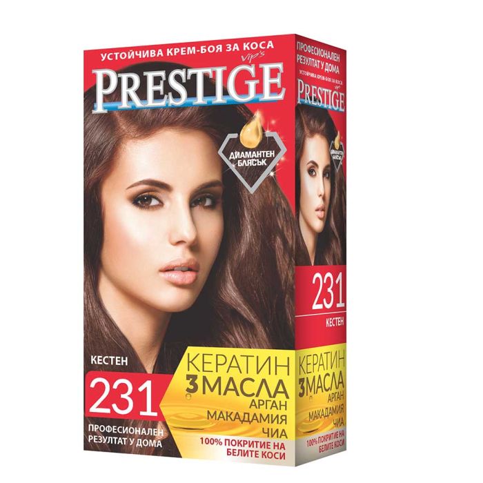 Vip's Prestige Устойчива крем-боя за коса /231 Кестен/