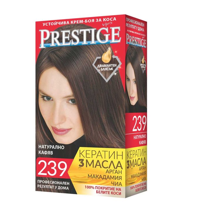 Vip's Prestige Устойчива крем-боя за коса /239 Натурално кафяв/