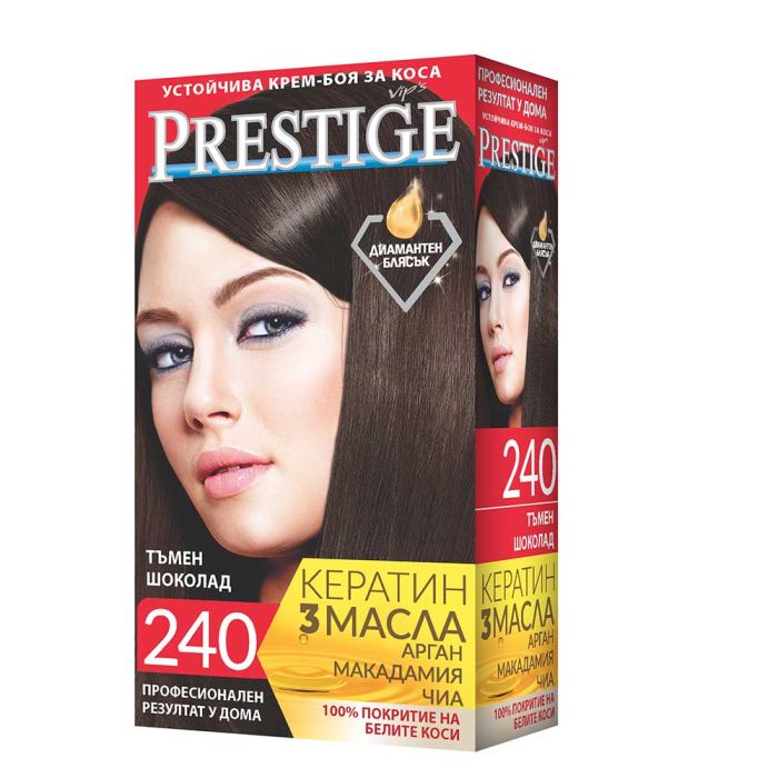 Vip's Prestige Устойчива крем-боя за коса /240 Тъмен шоколад/