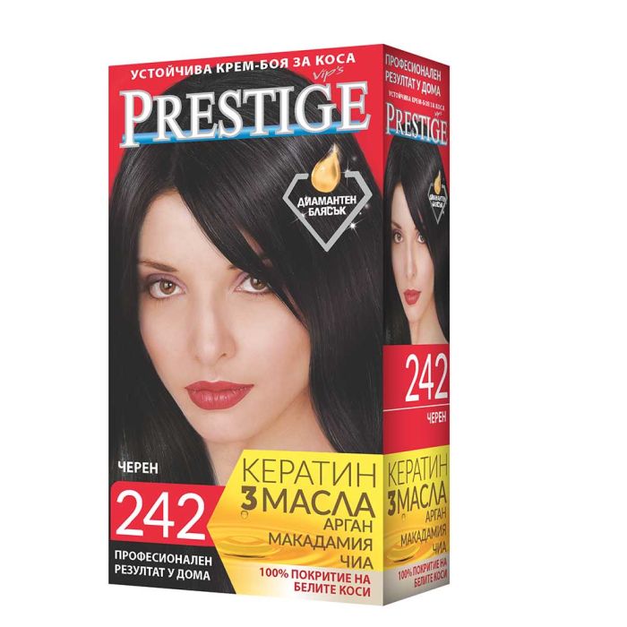 Vip's Prestige Устойчива крем-боя за коса /242 Черен/