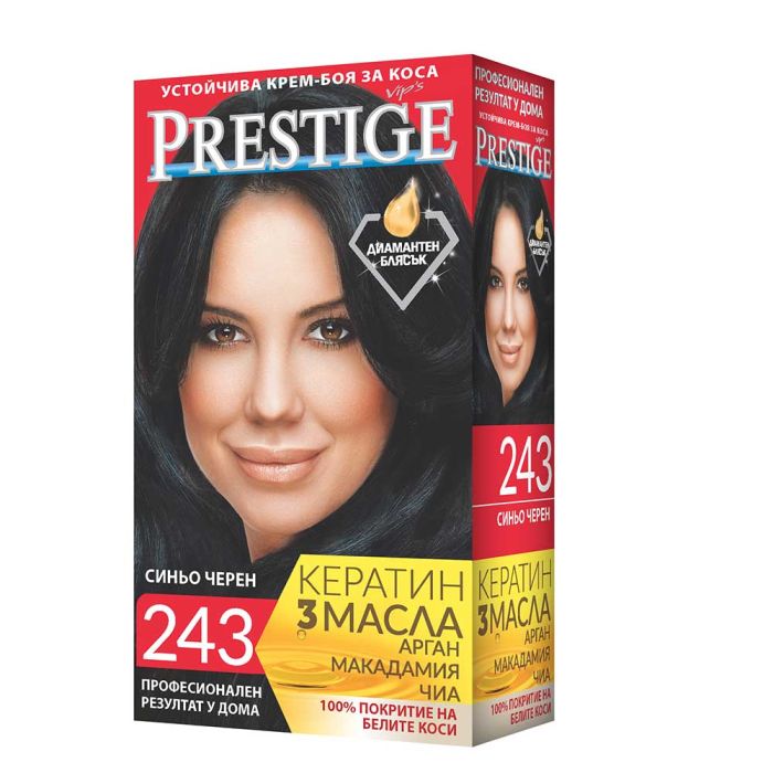 Vip's Prestige Устойчива крем-боя за коса /243 Синьо черен/