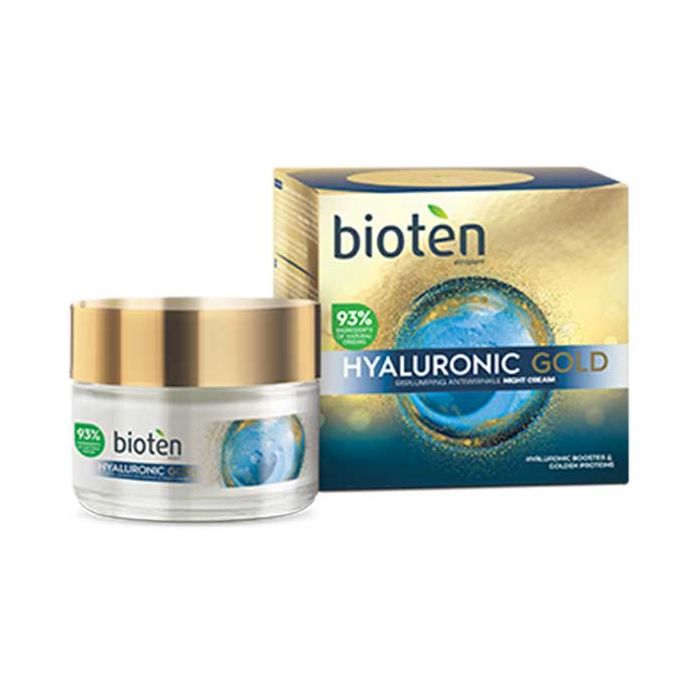 Bioten Hyaluronic Gold нощен крем за лице