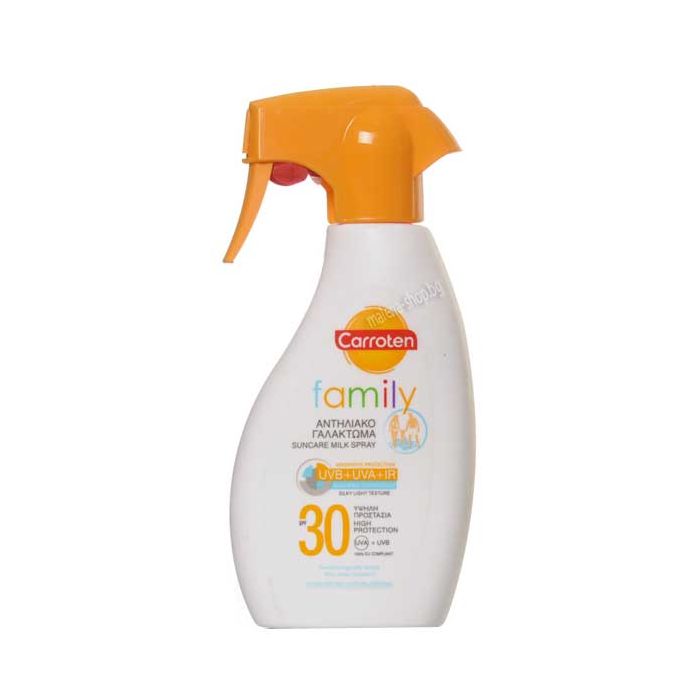 Family 30 SPF слънцезащитно мляко-спрей за лице и тяло за възрастни и деца