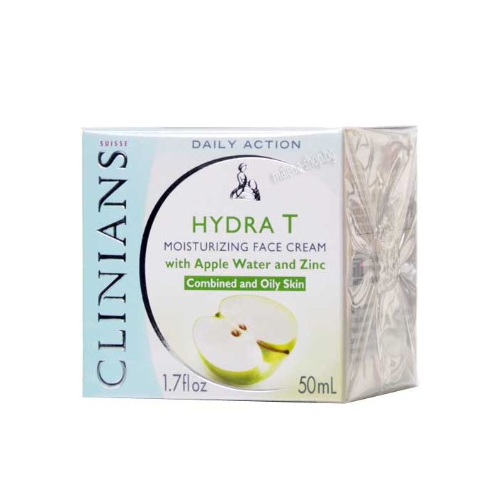 HYDRA T активен овлажняващ крем с ябълкова вода и цинк, за нормална и комбинирана кожа