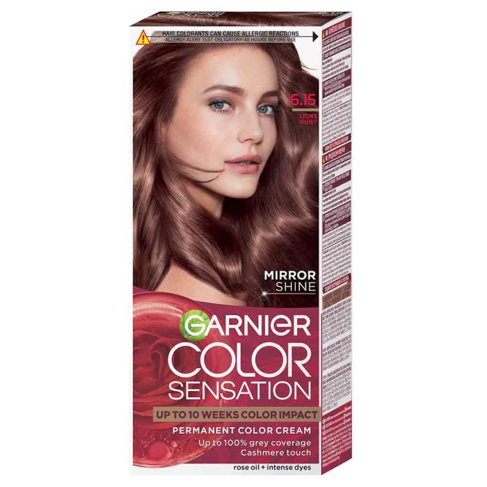 Garnier Color Sensation крем-боя за коса, с ниско съдържание на амоняк /6.15 светъл рубин/