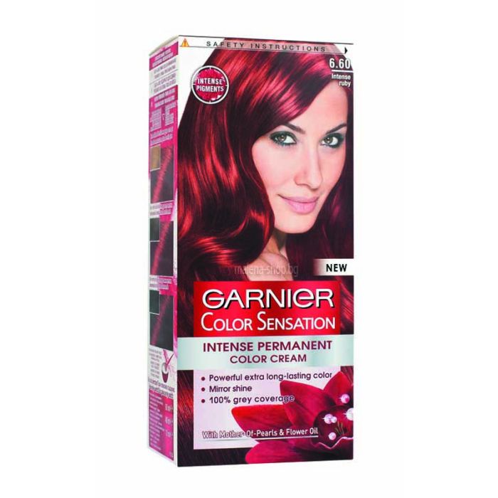Garnier Color Sensation крем-боя за коса, с ниско съдържание на амоняк /6.6 наситен рубин/