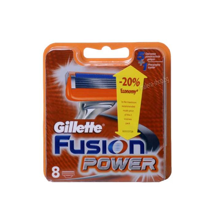Fusion Power резервни ножчета за бръснене, опаковка от 8 броя