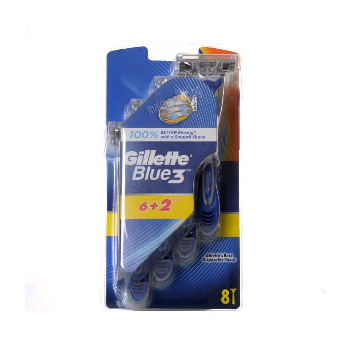 Blue 3 самобръсначка за мъже 6+2 бр. гратис