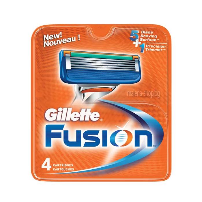 Gillette Fusion резервни ножчета за бръснене, опаковка от 4 броя.