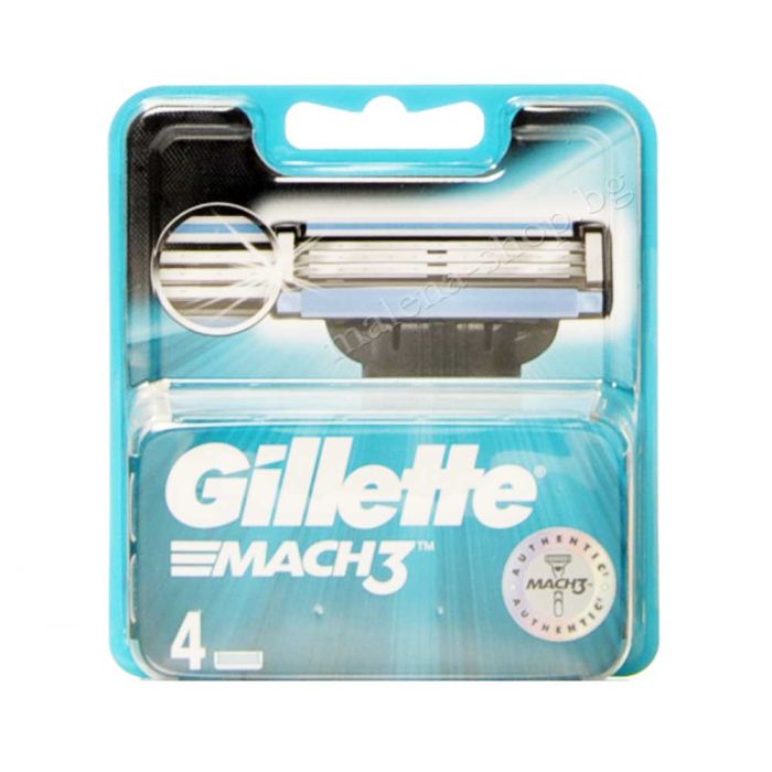 Gillette Mach 3 резервни ножчета за бръснене, опаковка от 4 броя