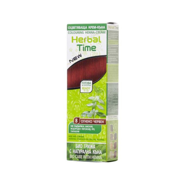 Herbal Time Оцветяваща крем-къна /8 огнено червен/