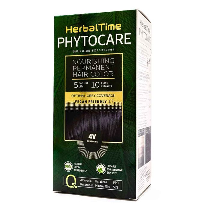  Herbal Time Phytocare трайна безамонячна боя за коса /4V патладжан/