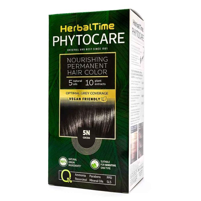Herbal Time Phytocare трайна безамонячна боя за коса /5N какао/