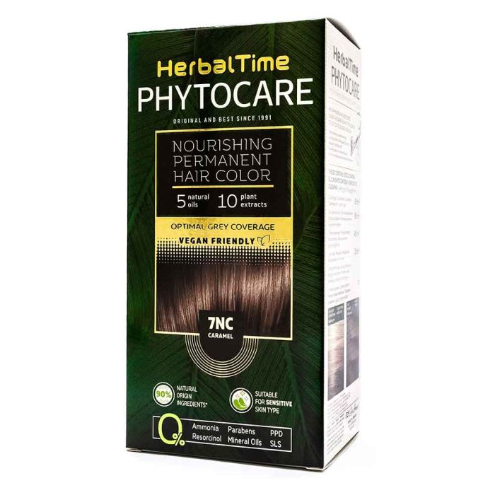  Herbal Time Phytocare трайна безамонячна боя за коса /7NC карамел/