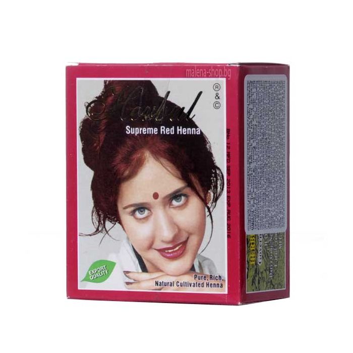 Henna - къна за коса, ярко червена