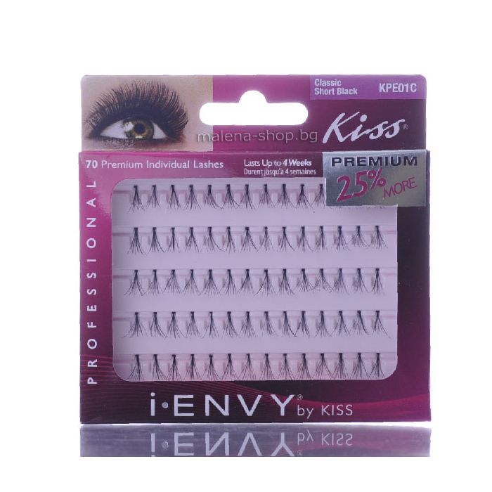 Изкуствени мигли от естествен косъм /KPE01C-снопчета/