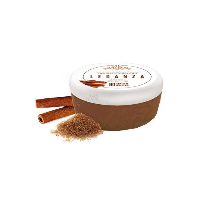 Leganza захарен скраб за тяло, с мляко и канела