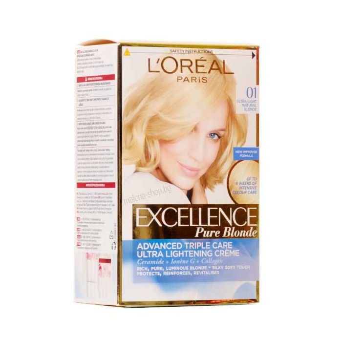 Loreal Excellence Боя за коса /01 ултра светло натурално русо/