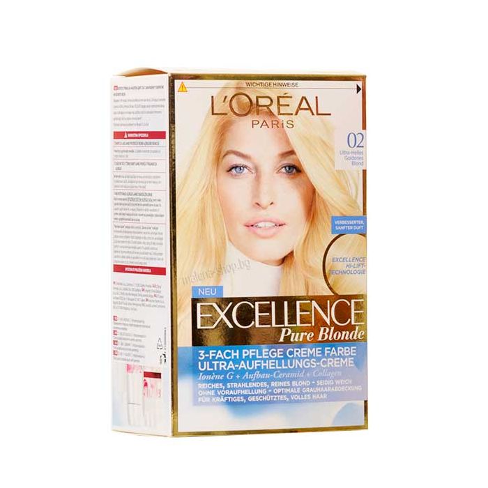 Excellence Боя за коса /02 ултра светло златисто русо/