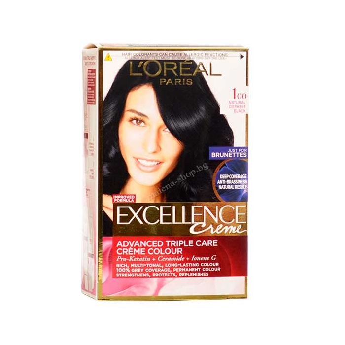 Excellence Боя за коса /100 натурално наситено черно/.