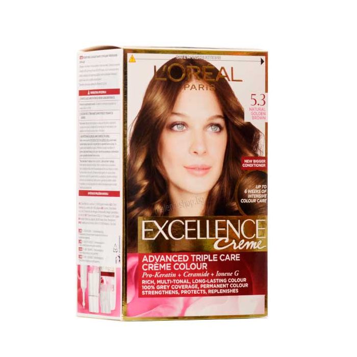 Loreal Excellence Боя за коса /5.3 натурално златисто кафяво/