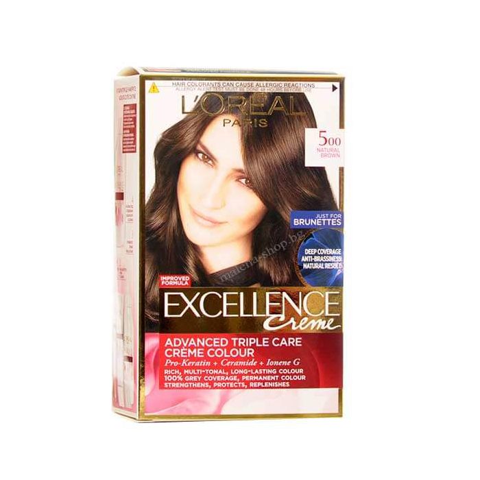 Loreal Excellence Боя за коса /500 натурално кафяво/