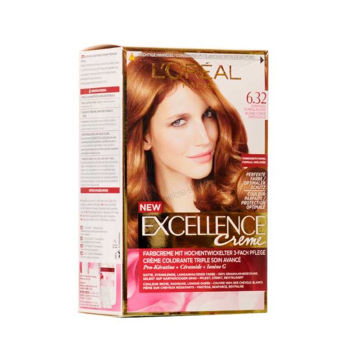 Excellence Боя за коса /6.32 златисто тъмно русо/