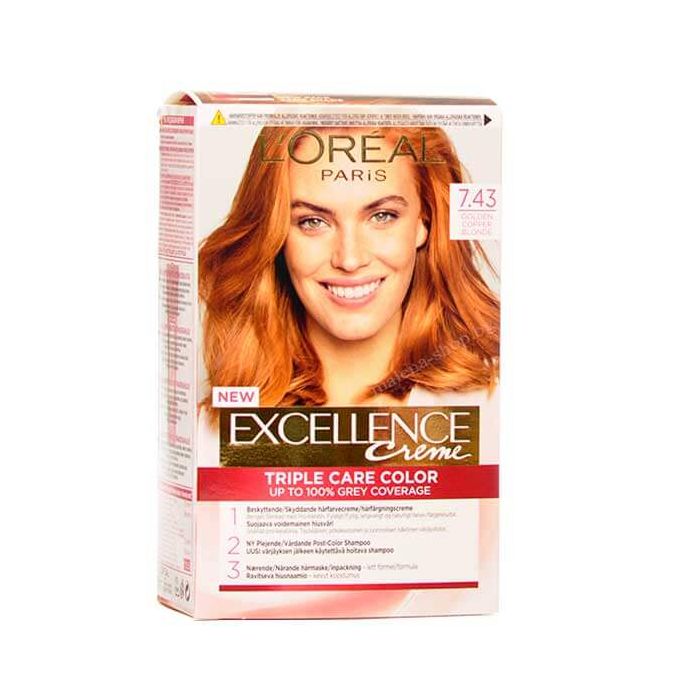 Loreal Excellence Боя за коса /7.43 златисто медно русо/