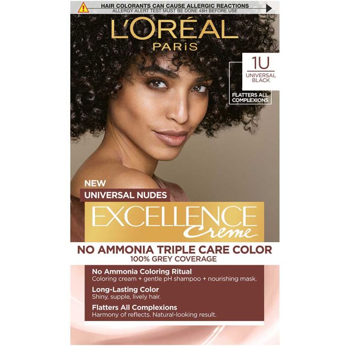 Loreal Excellence Nudes боя за коса, без амоняк (1 U universal black)