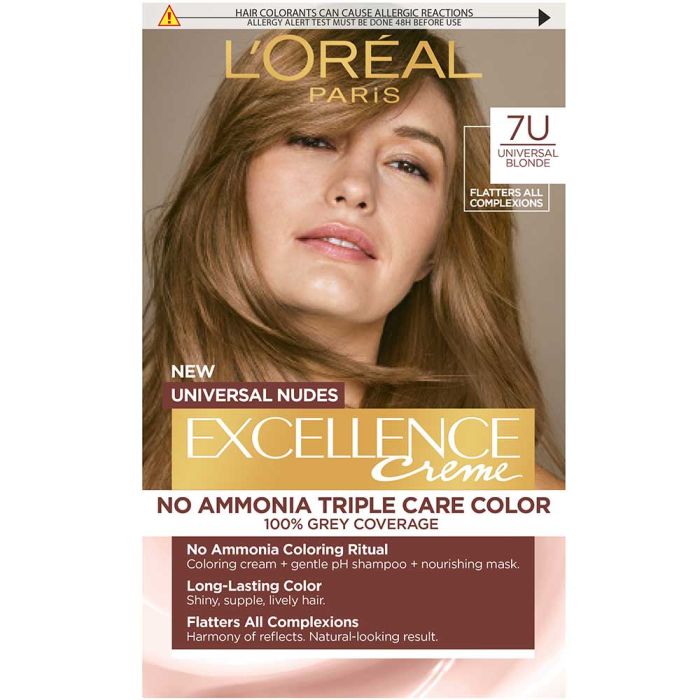 Loreal Excellence Nudes боя за коса, без амоняк (7 U universal blonde)