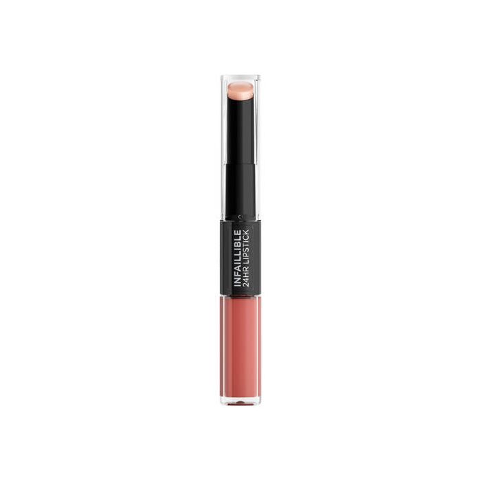 Loreal Infaillible 24HR Lipstick Дълготрайно червило в 2 стъпки (801 Toujours Toffee)