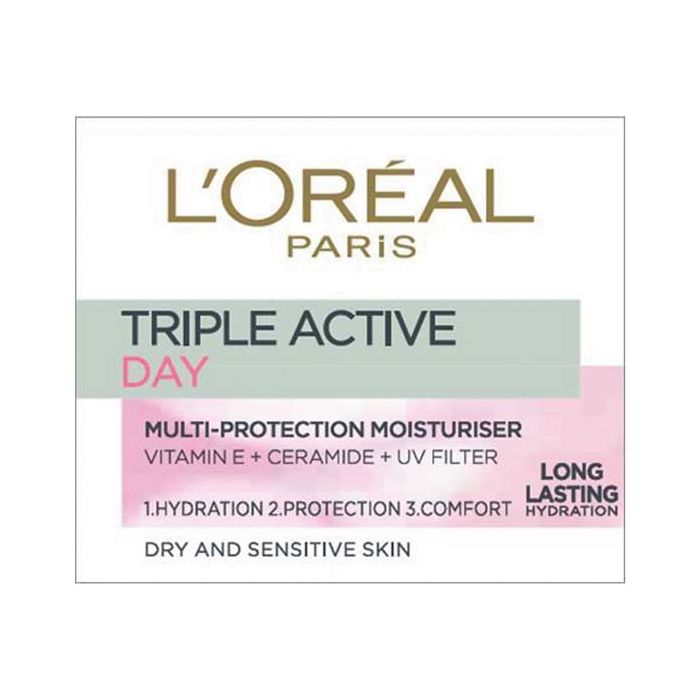 Triple Active дневен крем за лице, за суха и чувствителна кожа