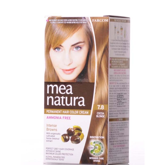 Mea Natura боя за коса /7.8 какаово русо/