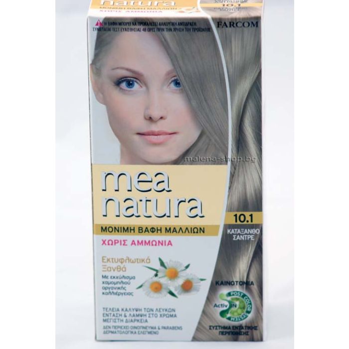 Mea Natura боя за коса /10.1 пепелно екстра светло русо/