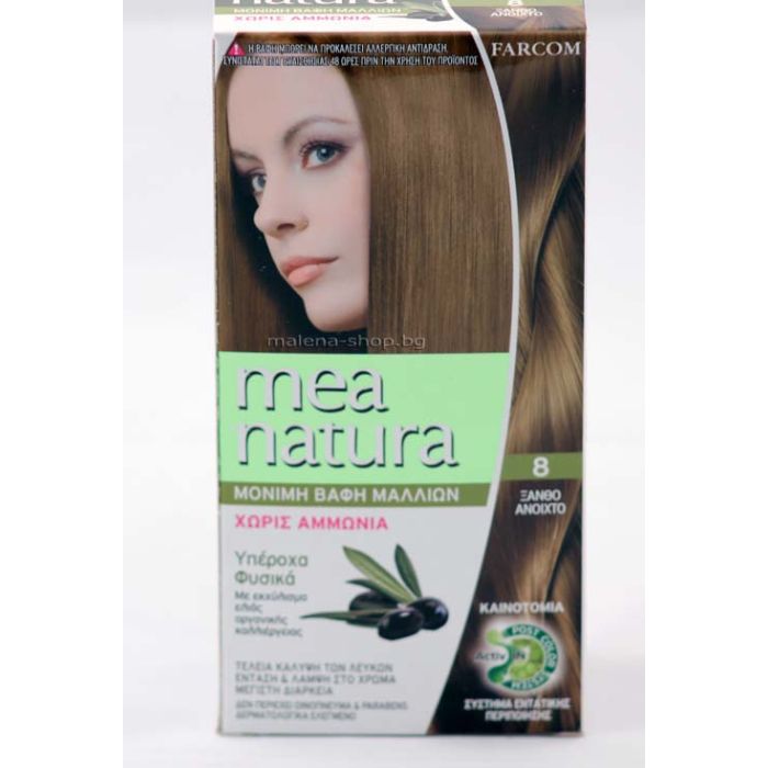 Mea Natura боя за коса /8 светло русо/