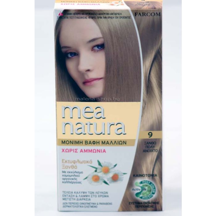 Mea Natura боя за коса /9 много светло русо/