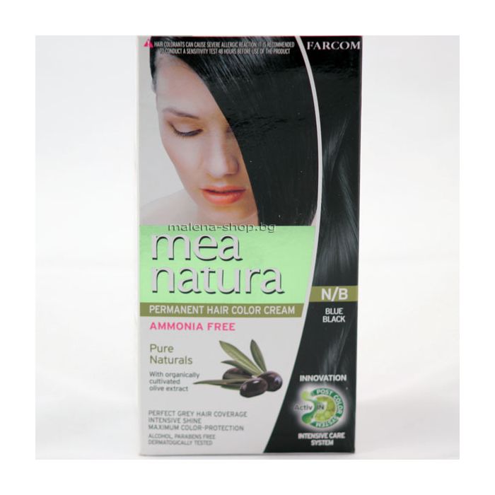 Mea Natura боя за коса /синьо-черно/