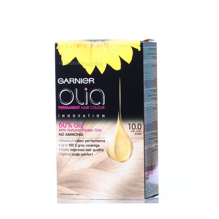 Olia боя за коса без амоняк /10.1 много светло пепелно русо/
