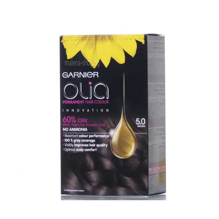 Olia боя за коса без амоняк /5.0 кафяво/