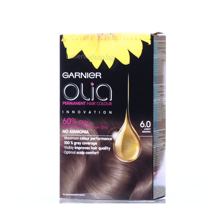 Olia боя за коса без амоняк /6.0 светло кафяво/