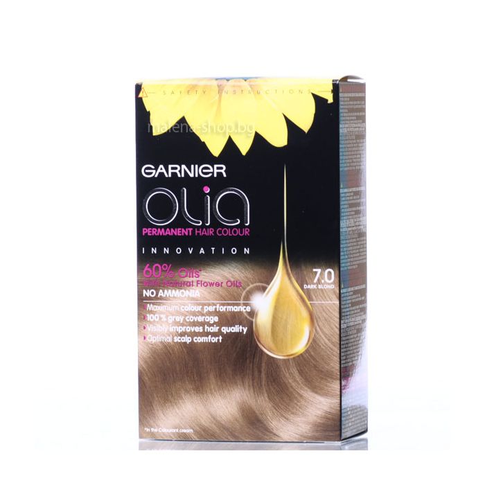 Olia боя за коса без амоняк /7.0 тъмно русо/