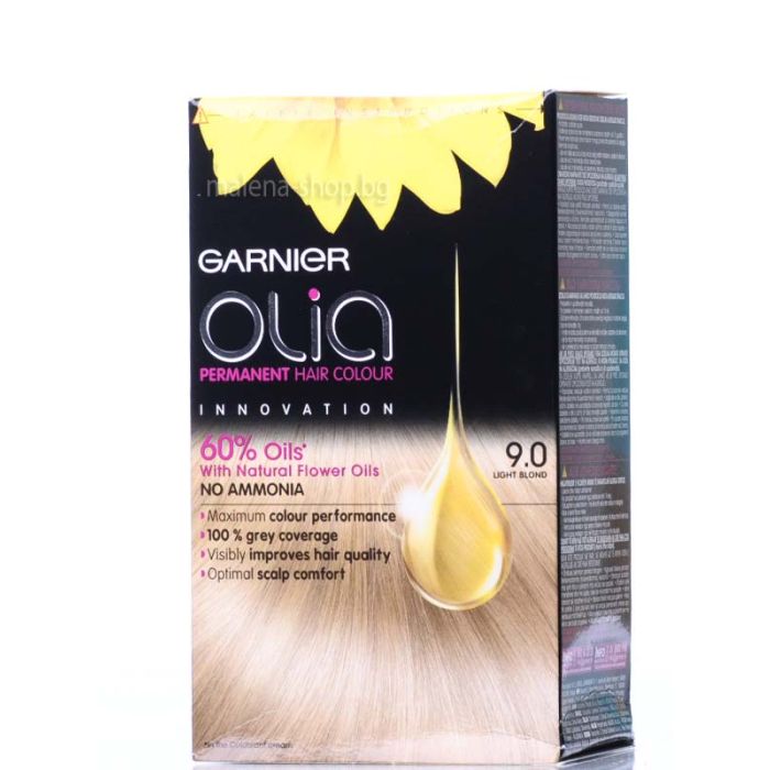 Olia боя за коса без амоняк /9.0 светло русо/