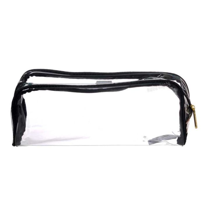 Прозрачен козметичен несесер за мъже и жени.