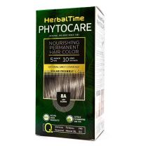 Herbal Time Phytocare трайна безамонячна боя за коса /8A пепелно рус/