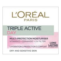 Triple Active дневен крем за лице, за суха и чувствителна кожа
