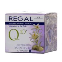 Q10+ дневен крем против бръчки с еделвайс и баобаб