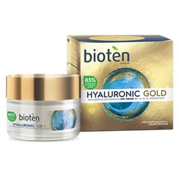 Bioten Hyaluronic Gold дневен крем за лице, със слънцезащите фактор 10